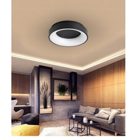 LED Stmívatelné stropní svítidlo NOVA LED/54W/230V 3000-6500K černá + dálkové ovládání