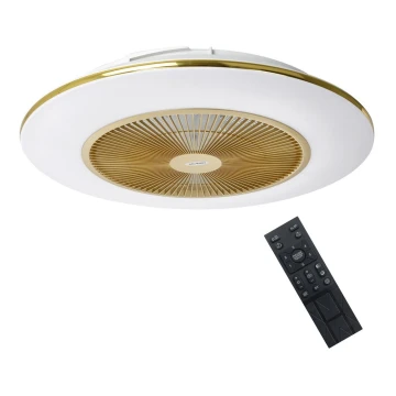 LED Stmívatelné stropní svítidlo s ventilátorem ARIA LED/38W/230V 3000-6000K zlatá + dálkové ovládání