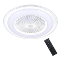 LED Stmívatelné stropní svítidlo s ventilátorem ZONDA LED/48W/230V 3000-6000K bílá + dálkové ovládání