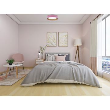 LED Stmívatelné stropní svítidlo SMART GALAXY LED/24W/230V pr. 44 cm růžová/zlatá 3000-6500K + dálkové ovládání