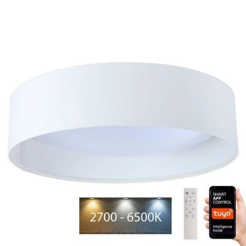 LED Stmívatelné stropní svítidlo SMART GALAXY LED/36W/230V pr. 55 cm 2700-6500K Wi-Fi Tuya bílá + dálkové ovládání