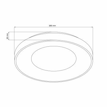 LED Stmívatelné koupelnové stropní svítidlo WITOLD LED/48W/230V 3000-6000K IP44 +Dálkové ovládání