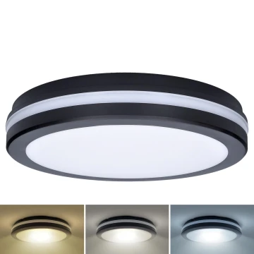 LED Stmívatelné venkovní stropní svítidlo LED/18W/22W/26W/230V 3000/4000/6500K IP65 černá