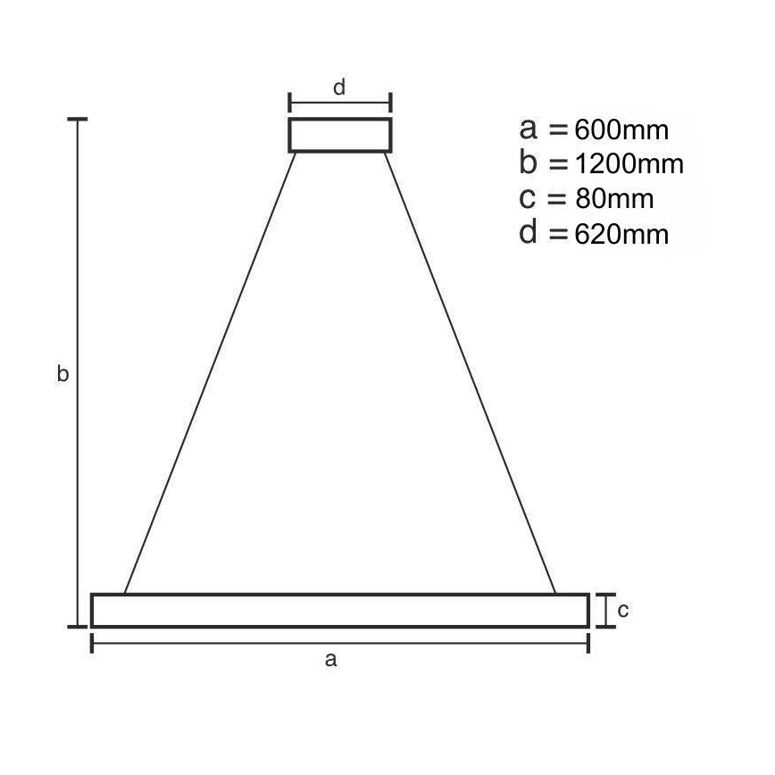 LED Stmívatelný lustr na lanku LED/100W/230V 3000-6500K + dálkové ovládání