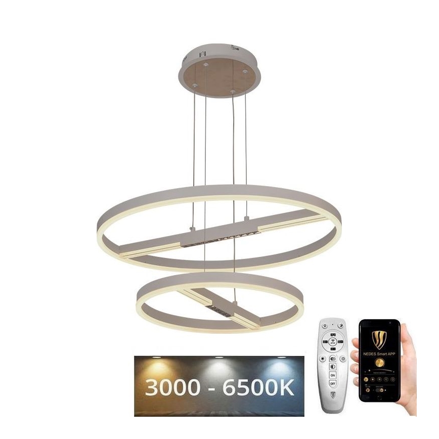 LED Stmívatelný lustr na lanku LED/100W/230V 3000-6500K + dálkové ovládání