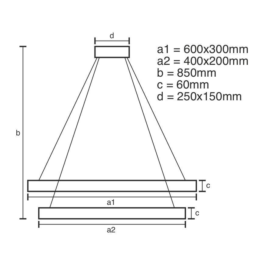 LED Stmívatelný lustr na lanku LED/130W/230V 3000-6500K + dálkové ovládání