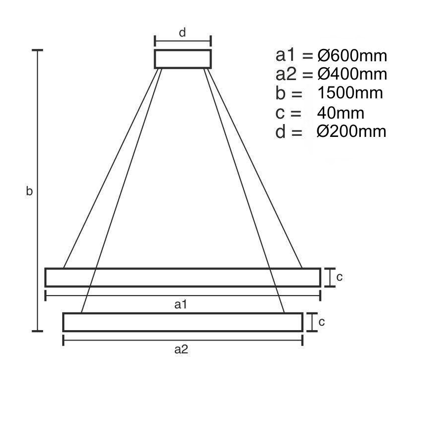 LED Stmívatelný lustr na lanku LED/30W/230V 3000-6500K + dálkové ovládání