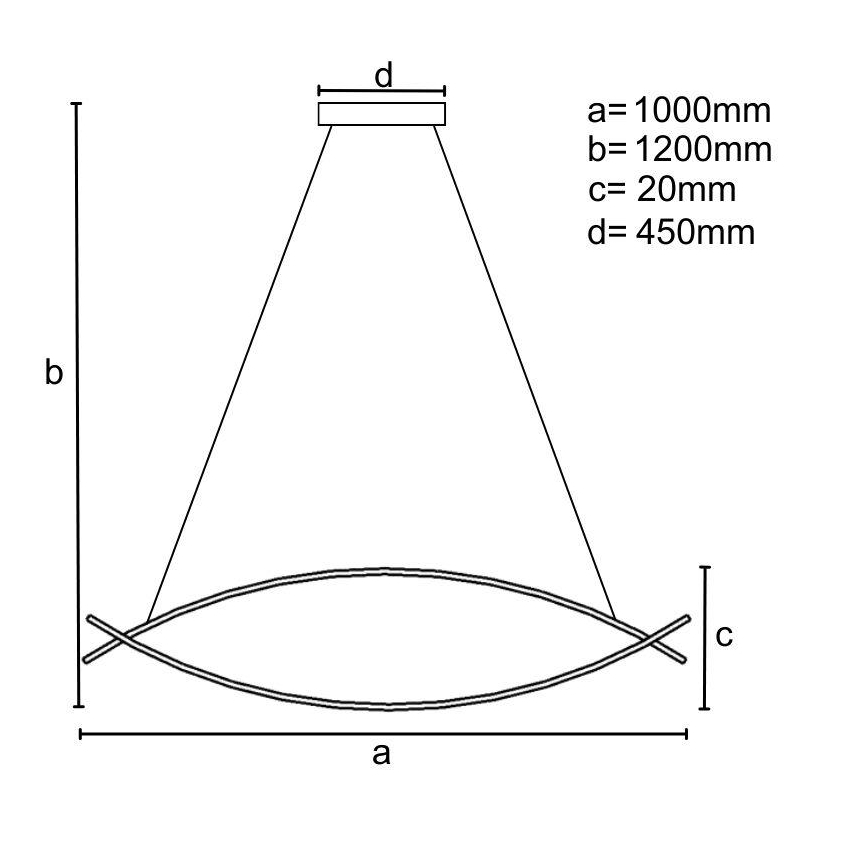 LED Stmívatelný lustr na lanku LED/70W/230V 3000-6500K + dálkové ovládání