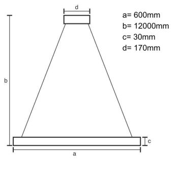 LED Stmívatelný lustr na lanku LED/75W/230V 3000-6500K + dálkové ovládání