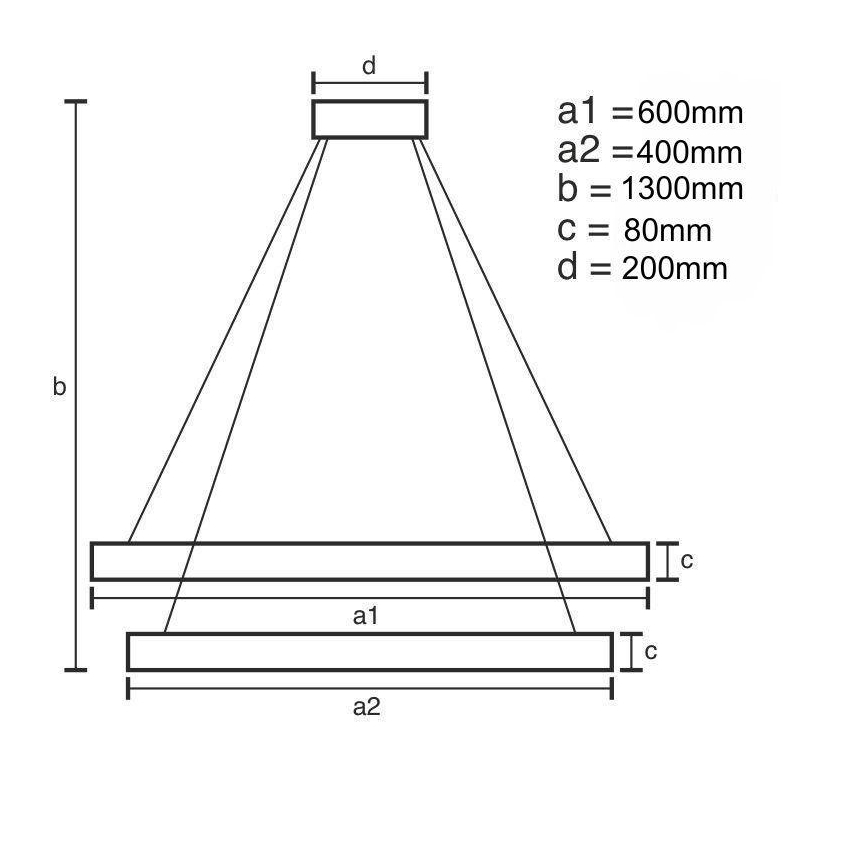 LED Stmívatelný lustr na lanku LED/80W/230V 3000-6500K + dálkové ovládání