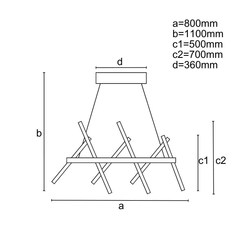 LED Stmívatelný lustr na lanku LED/80W/230V 3000-6500K + dálkové ovládání