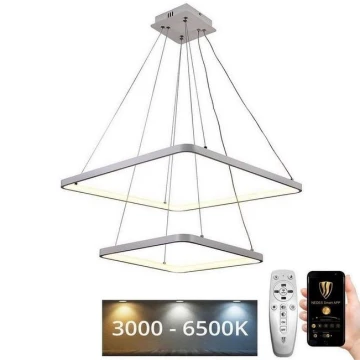 LED Stmívatelný lustr na lanku LED/90W/230V 3000-6500K + dálkové ovládání