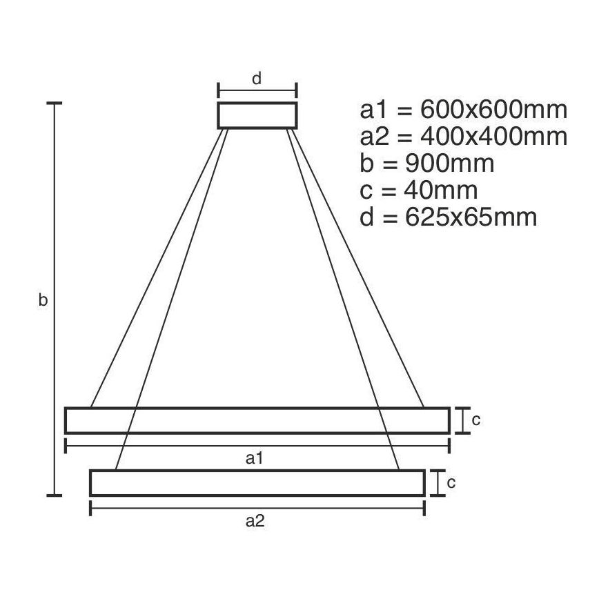 LED Stmívatelný lustr na lanku LED/90W/230V 3000-6500K + dálkové ovládání