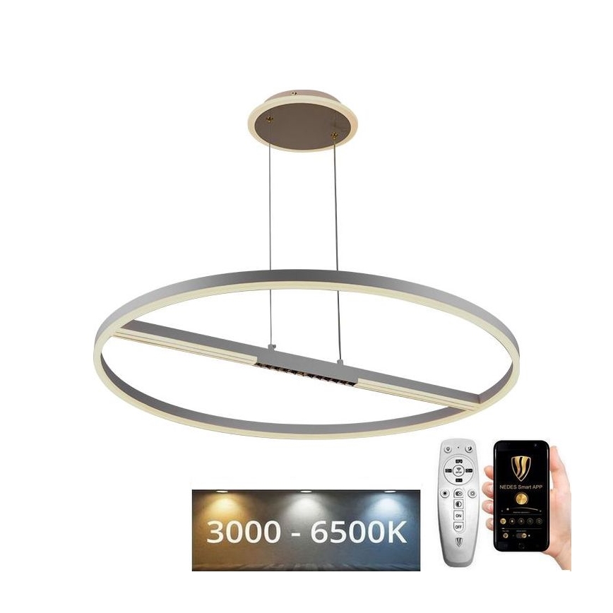 LED Stmívatelný lustr na lanku LED/95W/230V 3000-6500K + dálkové ovládání