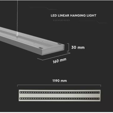 LED Stmívatelný lustr na lanku SAMSUNG CHIP LED/60W/230V 4000K stříbrná