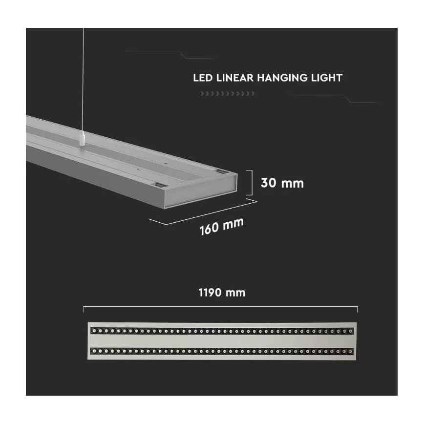 LED Stmívatelný lustr na lanku SAMSUNG CHIP LED/60W/230V 4000K stříbrná