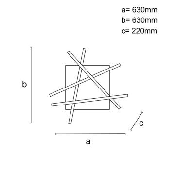 LED Stmívatelný přisazený lustr LED/60W/230V 3000-6500K + dálkové ovládání