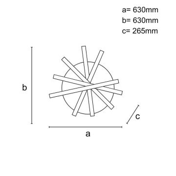 LED Stmívatelný přisazený lustr LED/75W/230V 3000-6500K + dálkové ovládání