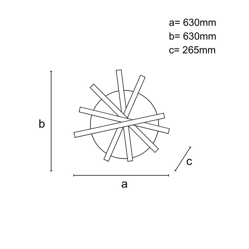 LED Stmívatelný přisazený lustr LED/75W/230V 3000-6500K + dálkové ovládání