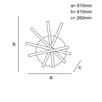 LED Stmívatelný přisazený lustr LED/75W/230V 3000-6500K + dálkové ovládání