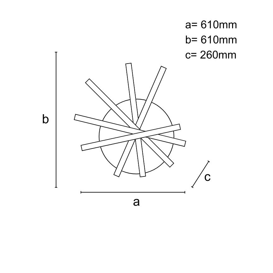 LED Stmívatelný přisazený lustr LED/75W/230V 3000-6500K + dálkové ovládání