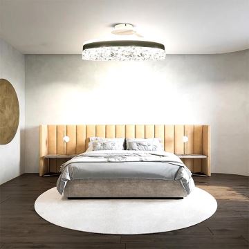 LED Stmívatelný přisazený lustr LED/86W/230V 3000-6500K bílá + dálkové ovládání