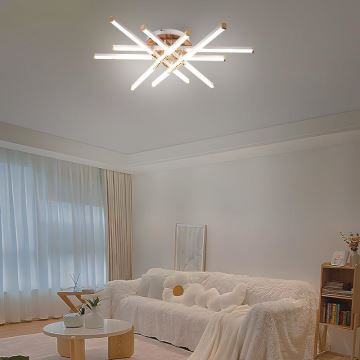 LED Stmívatelný přisazený lustr LED/90W/230V 3000-6500K + dálkové ovládání