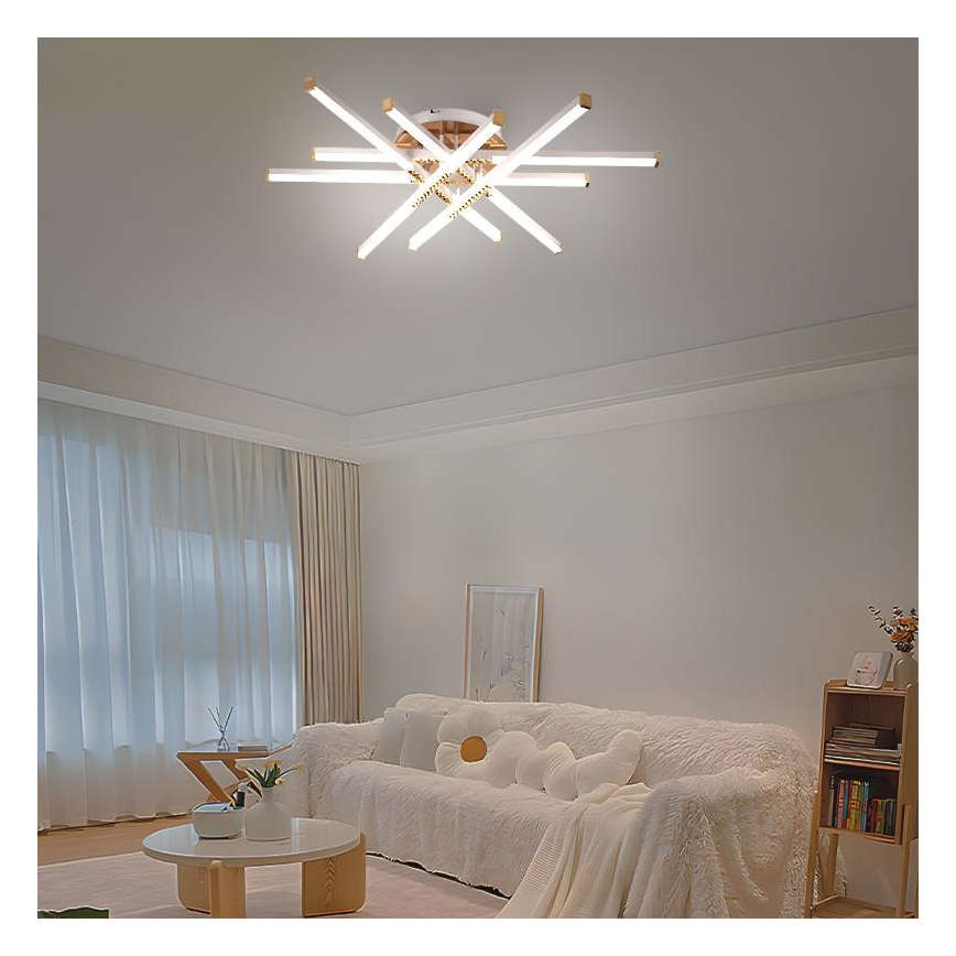 LED Stmívatelný přisazený lustr LED/90W/230V 3000-6500K + dálkové ovládání