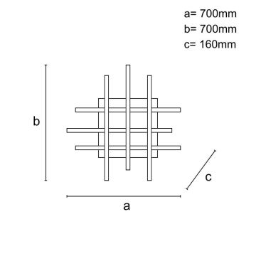 LED Stmívatelný přisazený lustr LED/90W/230V 3000-6500K + dálkové ovládání