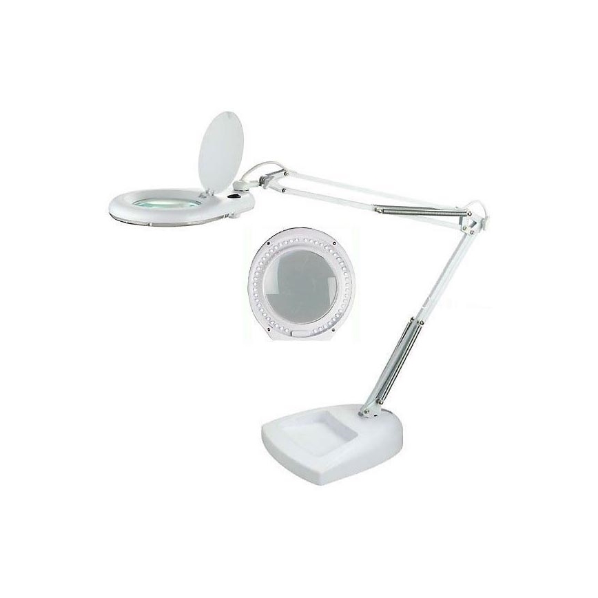 LED Stolní lampa s lupou LED/15W/230V