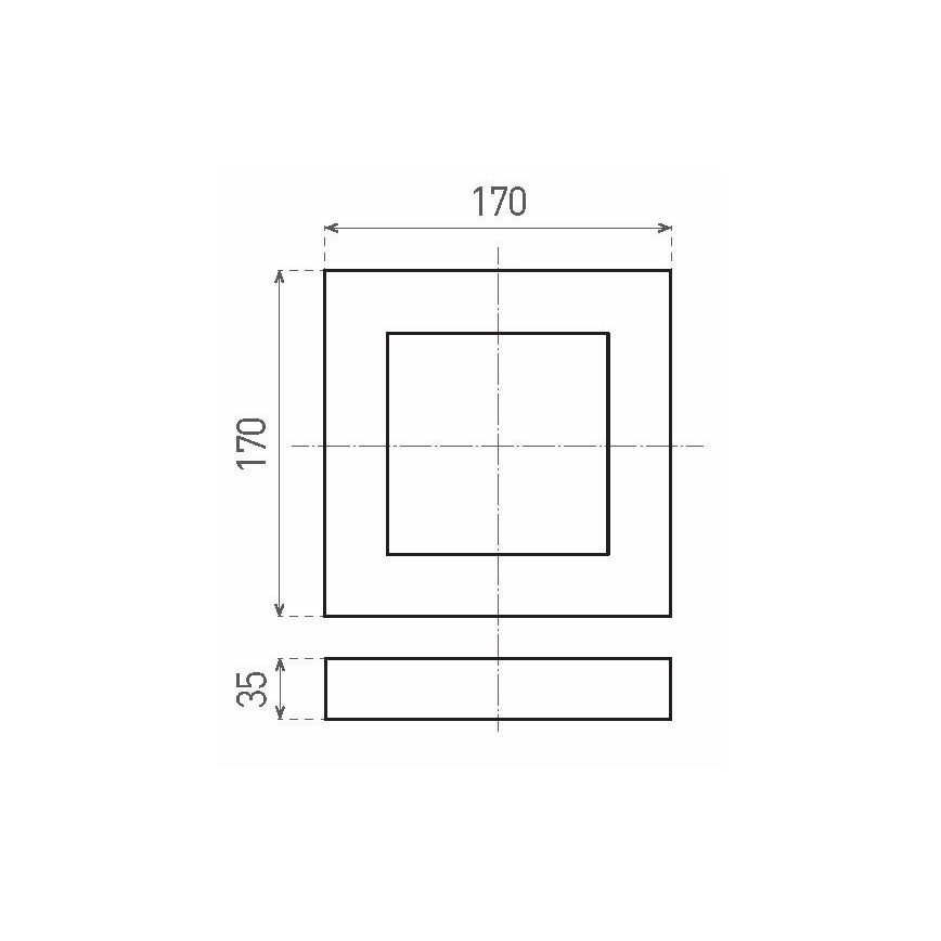 LED Stropní svítidlo FENIX LED/12W/230V 2800K 17 cm