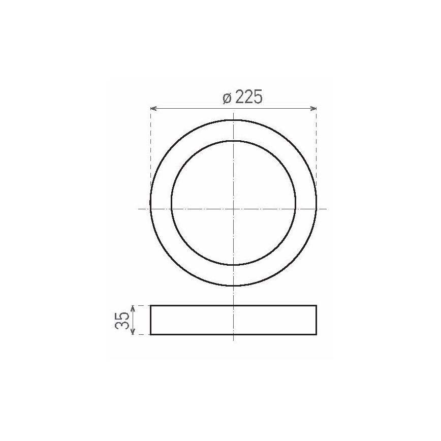 LED stropní svítidlo FENIX LED/18W/230V 2800K pr. 22,5 cm