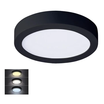 LED Stropní svítidlo LED/12W/230V 3000/4000/6000K černá kulatý