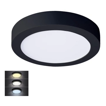 LED Stropní svítidlo LED/18W/230V 3000/4000/6000K černá kulatý