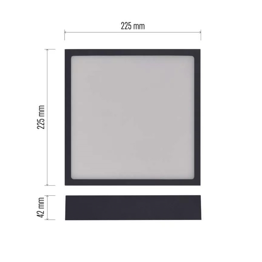 LED Stropní svítidlo NEXXO LED/21W/230V 3000/3500/4000K 22,5x22,5 cm černá
