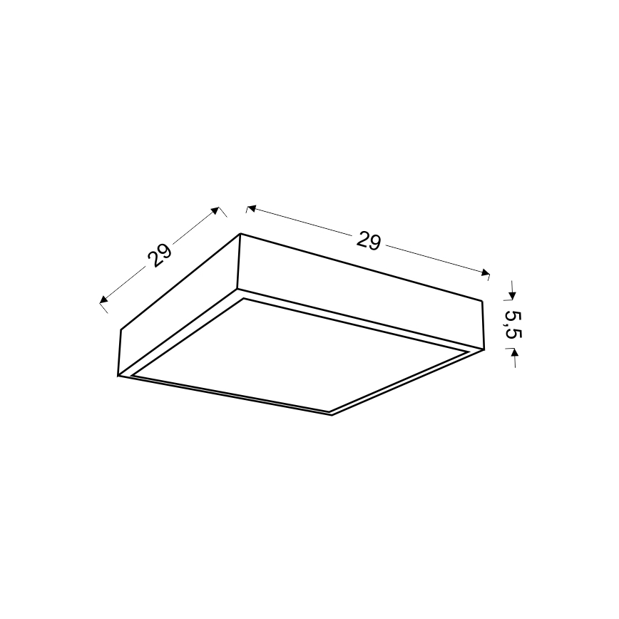 LED Stropní svítidlo LUX LED/16W/230V bílá