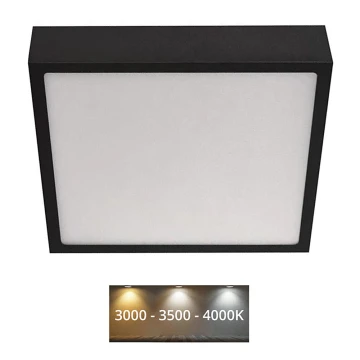LED Stropní svítidlo NEXXO LED/21W/230V 3000/3500/4000K 22,5x22,5 cm černá