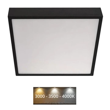 LED Stropní svítidlo NEXXO LED/28,5W/230V 3000/3500/4000K 30x30 cm černá