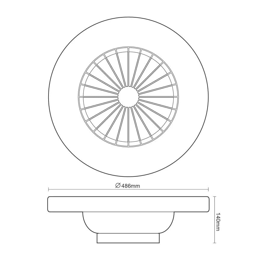 LED Stmívatelné stropní svítidlo s ventilátorem OPAL LED/48W/230V 3000-6500K + dálkové ovládání