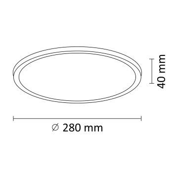 LED Stropní svítidlo WOODY LED/15W/230V pr. 28 cm