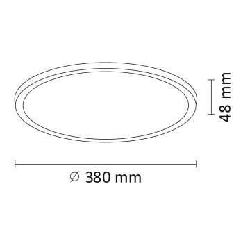 LED Stropní svítidlo WOODY LED/24W/230V pr. 38 cm