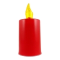 LED Svíčka LED/2xAA teplá bílá 10,8 cm červená