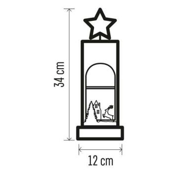 LED Vánoční dekorace 5xLED/2xAA hvězda