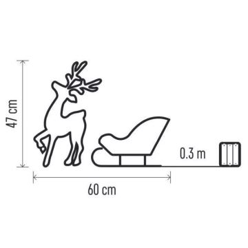 LED Vánoční dekorace LED/3xAA teplá bílá