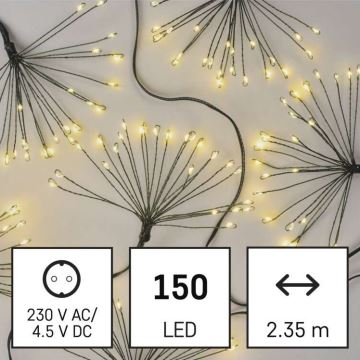 LED Vánoční řetěz 150xLED/5,35m teplá bílá