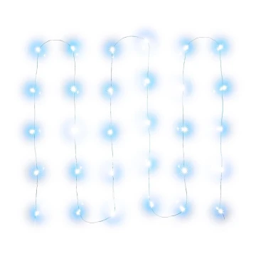 LED Vánoční řetěz 30xLED/3xAA 3,3m studená bílá
