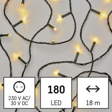 LED Vánoční venkovní řetěz 180xLED/23m IP44 teplá bílá