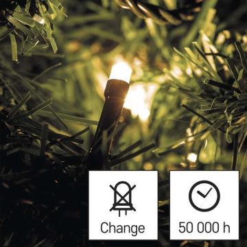 LED Vánoční venkovní řetěz 180xLED/23m IP44 teplá bílá