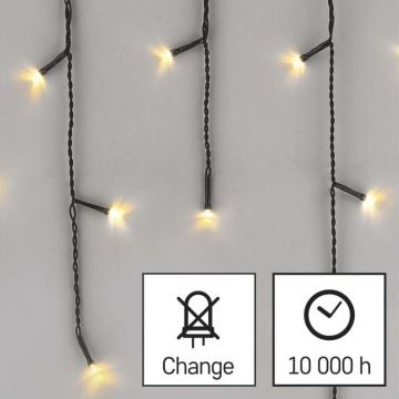 LED Vánoční venkovní řetěz 200xLED/8 módů 8,6m IP44 teplá bílá