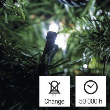 LED Vánoční venkovní řetěz 240xLED/8 módů 29m IP44 studená bílá